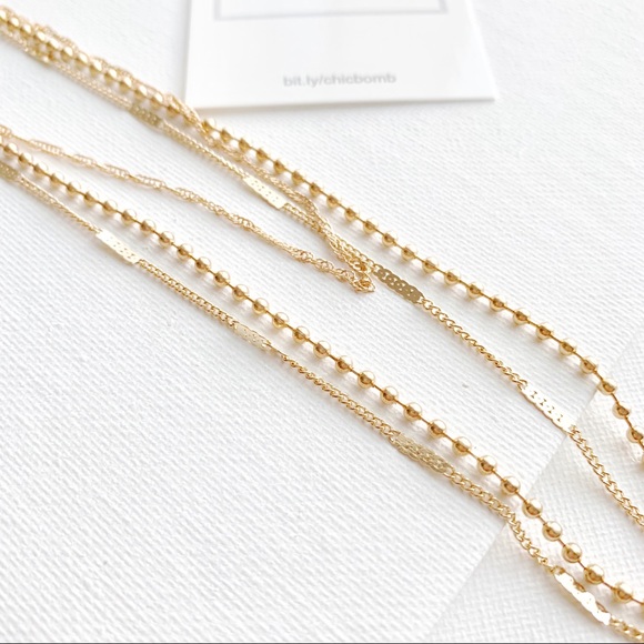 Dainty Layered Cross Necklace - Picture 5 of 6